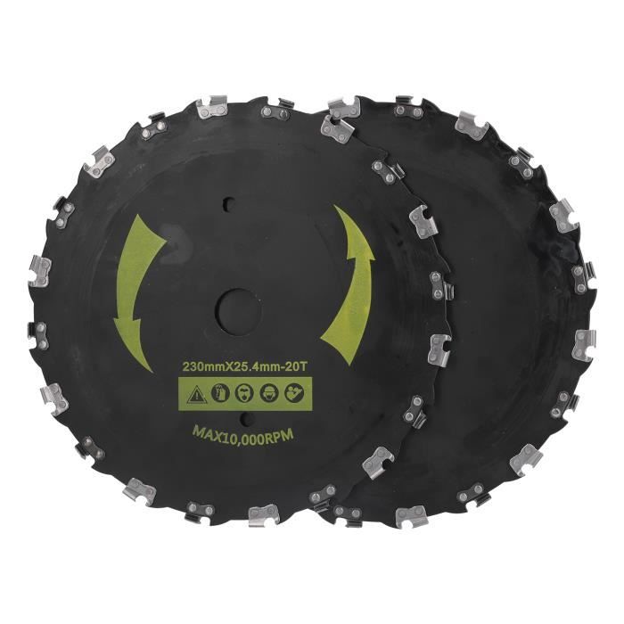 Lame De Débroussailleuse 230 Mm, 20 Dents, Acier Renforcé – Pour Coupe-brosse, Moteur 30cc+, Max 10 000 Tr/min