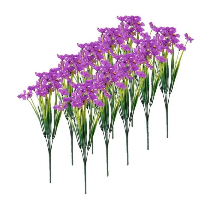 Lot De 10 Chrysanthèmes Artificiels Résistants Aux UV - 30cm - Pour Déco Extérieur/Intérieur Jardin, Balcon, Bureau
