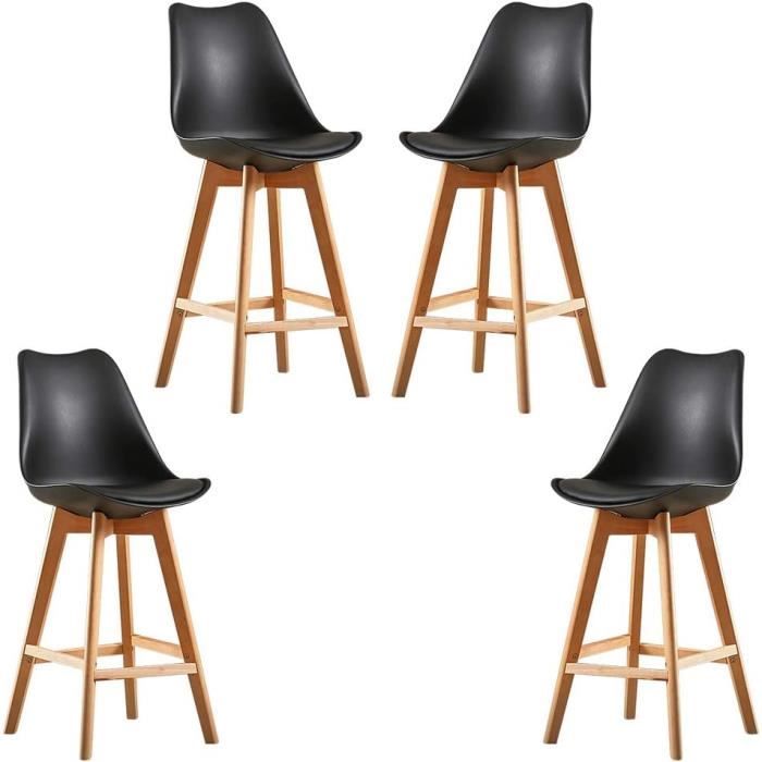 Lot De 2 Tabourets De Bar Élégants Avec Repose-Pieds Et Dossier Lot De 2 Tabourets De Bar Élégants Avec Repose-Pieds Et Dossier