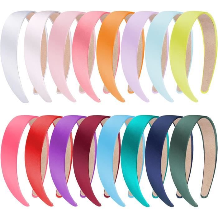 Lot De 16 Bandeaux Et Serre-poignets En Coton Absorbant - 8 Bandeaux + 8 Bracelets - Sport Et Fitness