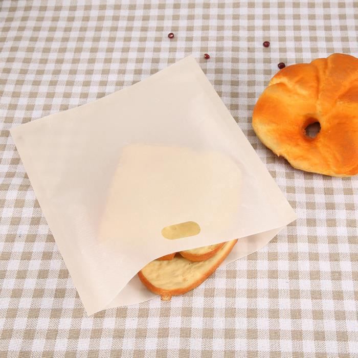 Sacs Réutilisables Pour Grille-pain – Lot De 12, Anti-adhésifs – Pour Sandwichs, Pizzas, Micro-ondes, Four - 7
