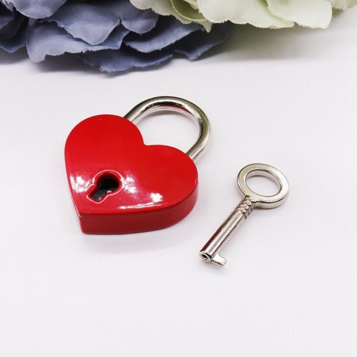 Wedo 2052901 Cadenas en métal en forme de coeur Clé avec chaînette