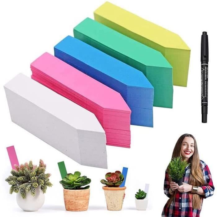 Lot 30 Étiquettes Plantes Rectangulaires + Stylo – Marqueurs Jardin Extérieur Durable & Élégant