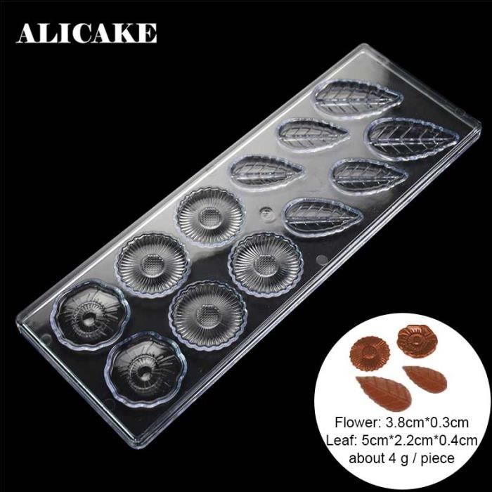 Leaf Moules à chocolat en Polycarbonate à 14 cavités,pour boule de chocolat,plateau sphère