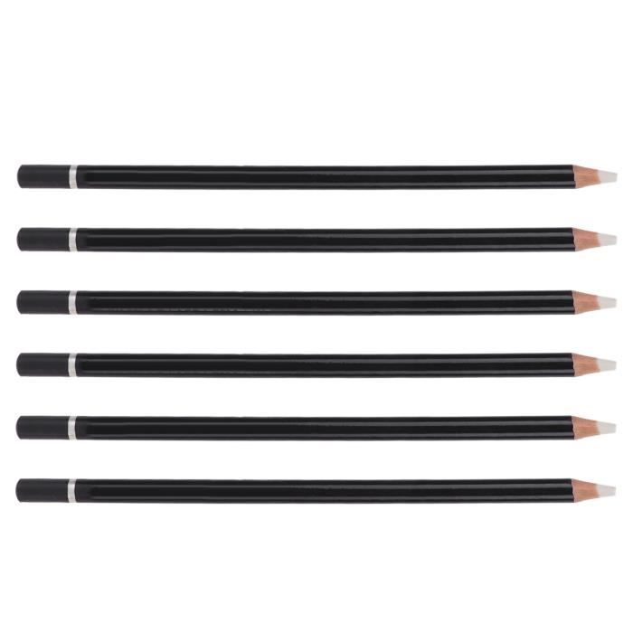 Lot de 6 crayons gommes en bois de qualité supérieure, facile à effacer, prise confortable, large application, stylo creatifs kit