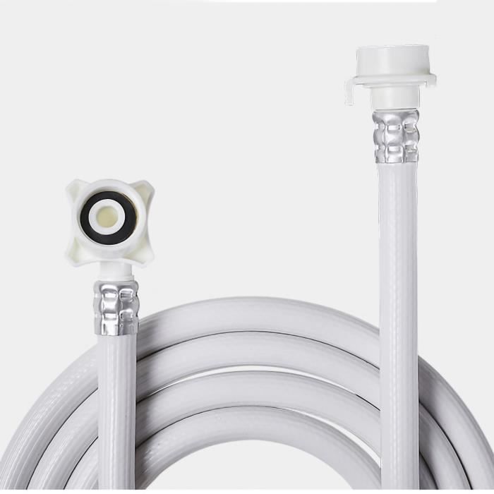 Tuyau D'alimentation Eau Pour Machine à Laver 800 Cm - Raccords BSP 1,9 Cm - Flexible Et Résistant - 12