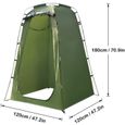 Portable Tente de Douche Camping, Étanche Cabine de Changement Extérieur Tentes de Toilette Abri de Plein Air, 120x120x180cm,Vert-1