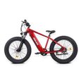 Vélo électrique Fat Bike Kraken - Rouge métallisé - Tricycle - 250W-10Ah - Freins hydrauliques-1