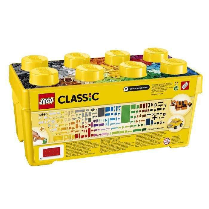 LEGO 40051730 Boîte bac Brique de rangement empilable Légo 4 plots 1 tiroir  Plastique Rouge H18 x 25 x 25 cm