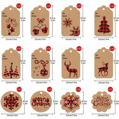 120 étiquettes Autocollantes Cadeaux Noël Rondes En Papier Kraft - Diamètre 4 Cm, Lot De 120 Stickers Pour Décorer Emballages Et Cartes