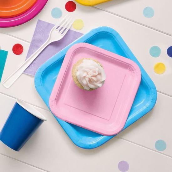 16 Assiettes En Carton Blanc écologiques - 23 Cm De Diamètre - Pour Fêtes, Mariages, Anniversaires - 1