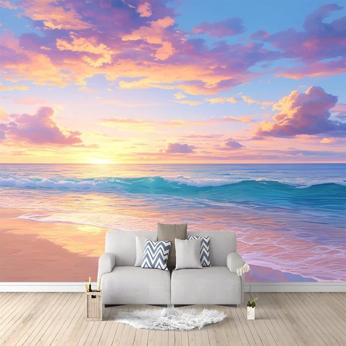 3D Papier Peint Panoramique Tapisserie Murales Ciel Paysage Marin ...