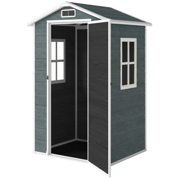 Abri de jardin en plastique avec portes doubles 185 x 152 x 226 cm