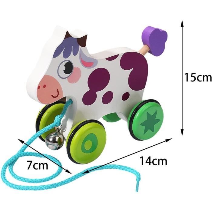 Jouet à Tirer Girafe En Bois Hape - Jouet D’éveil Bébé 12 Mois+, Pour Motricité Et Jeu Actif Intérieur/extérieur - 9