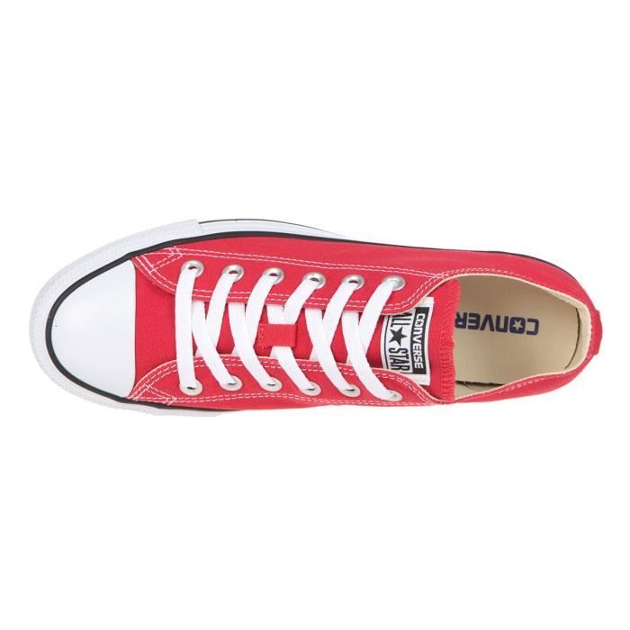 Baskets All Star OX CONVERSE Rouge Textile Mixte Plat