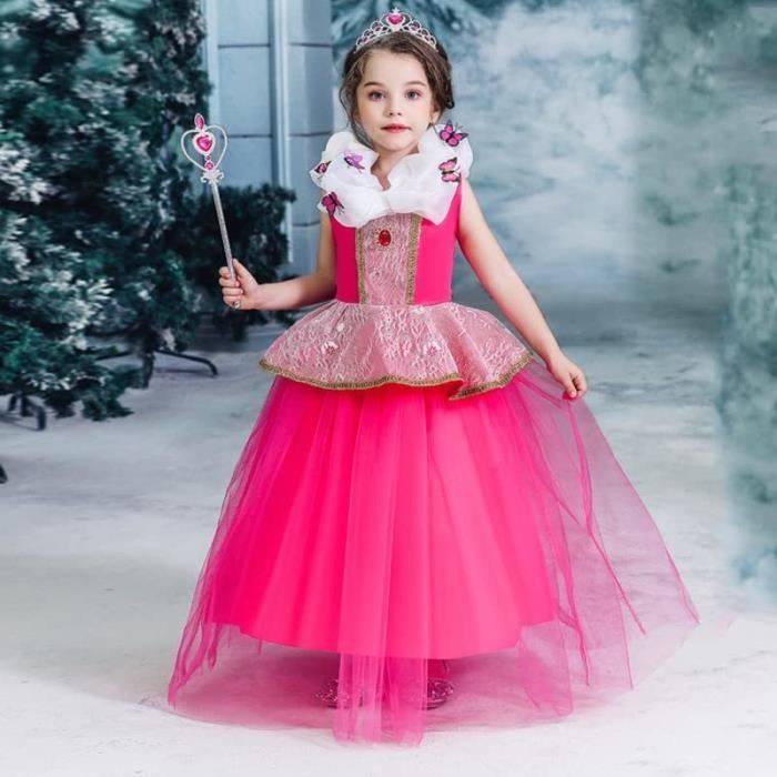 Vêtements pour enfants Fille Aurora Déguisement Princesse Fille Robe Belle  au bois dormant Costume Halloween Fête Robe Robe Fille Enfant