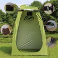 Portable Tente de Douche Camping, Étanche Cabine de Changement Extérieur Tentes de Toilette Abri de Plein Air, 120x120x180cm,Vert-2