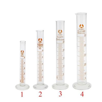 Cylindre Gradué En Verre Borosilicate 100 Ml - Pour Laboratoire, Cuisine Ou Loisirs Créatifs - Graduations Précises Et Bec Verseur