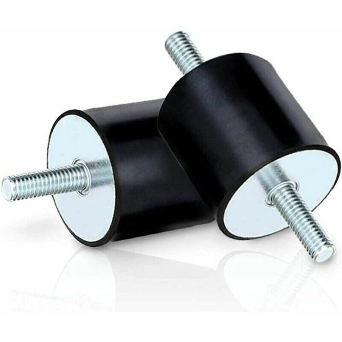 4 Supports En Caoutchouc Anti-Vibrations M6 Silentblock - Amortisseurs Avec Vis Double Extrémité 20x30mm Pour Voiture, Bateau Et Machines
