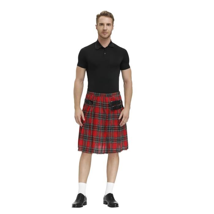 Vert XL Jupe plissee a carreaux pour hommes Costume de kilt de vacances Costume traditionnel Performan Cdiscount Jeux Jouets