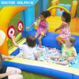DOCTOR DOLPHIN ® - Château Structure Gonflable avec Souffleur Aire de Jeux pour Enfant avec Grande Piscine à Balles, Toboggan-3