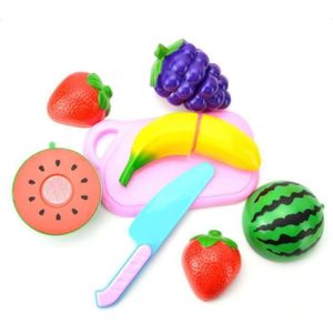 UKOFEW 27 Pièces – Fruits Et Légumes à Découper En Velcro – Jeu D’imitation Cuisine, Planche Et Couteau Inclus, Dès 3 Ans