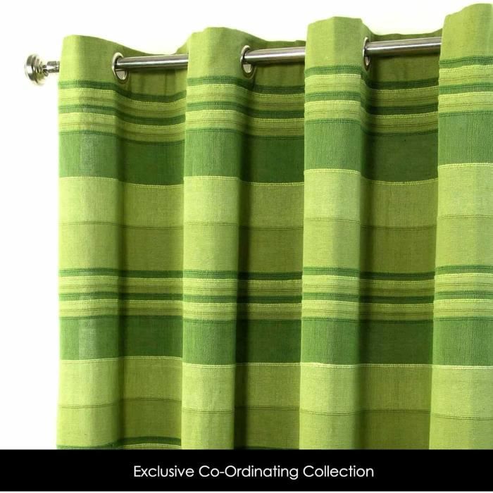 Rideaux à œillets NEXT Rayures Ambrées 135 X 137 Cm – Doublés, Neufs (peut-être Défauts Mineurs)