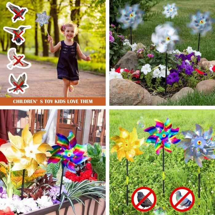 Lot De 18 Effaroucheurs Oiseaux Réfléchissants - Spirales Argentées, 30 Cm, Pour Balcon Et Jardin