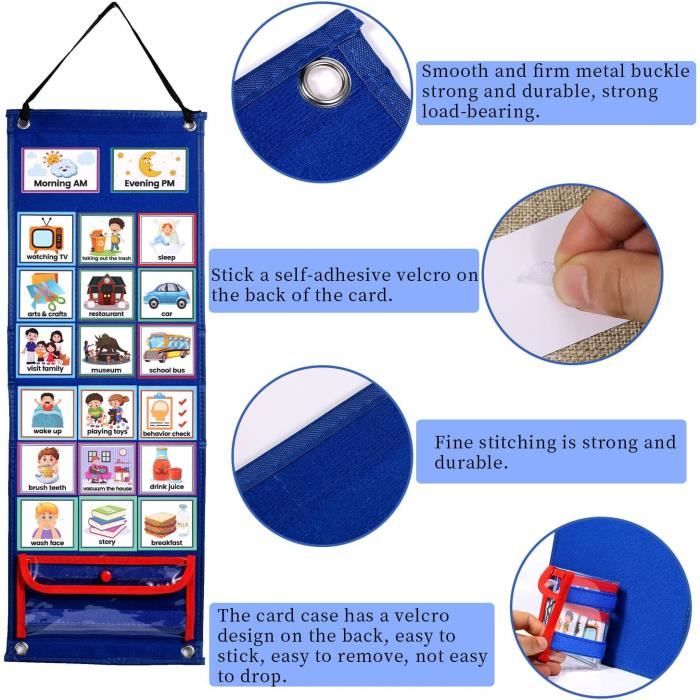 173pcs Calendrier Visuel Enfant, Tableau de Routine Quotidien pour Tout ...