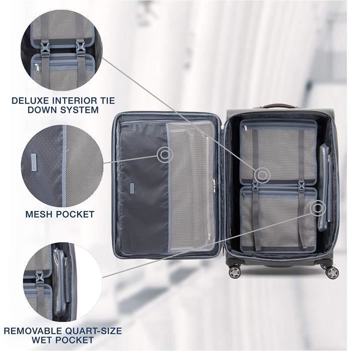 Paire universelle de roues de valise de remplacement en caoutchouc  silencieux Universal Heavy Duty Compatible avec Samsonite Platinium  Réparation d'échange de valise