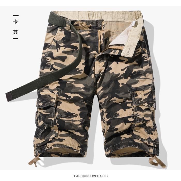 Short Homme Marque Luxe Sport camouflage ample taille plus haute