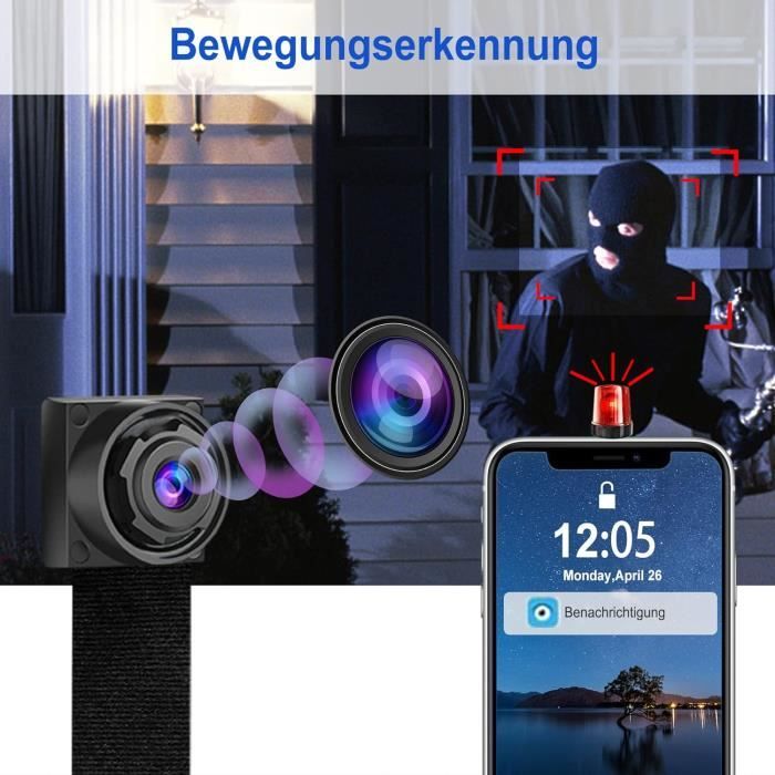 Mini Caméra WiFi Sans Fil HD 1080P, Module Avec Bouton De Bricolage