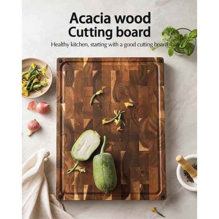 Planche à Découper En Bois Massif D'acacia, Planche à Viande Avec