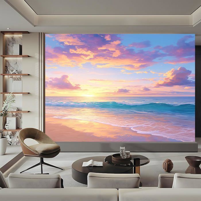 3D Papier Peint Panoramique Tapisserie Murales Ciel Paysage Marin ...