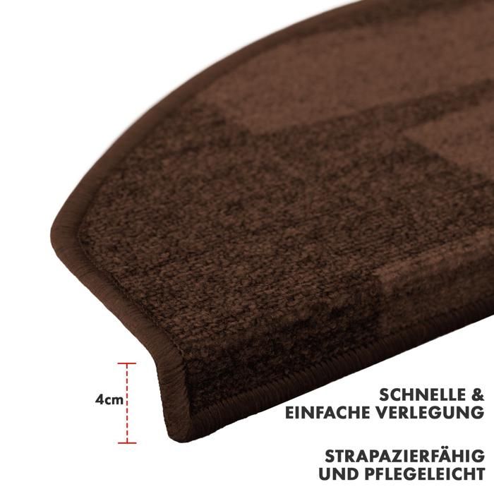 KARAT >Marchettes D'escalier Dynasty Velours, Antidérapantes, Rouge