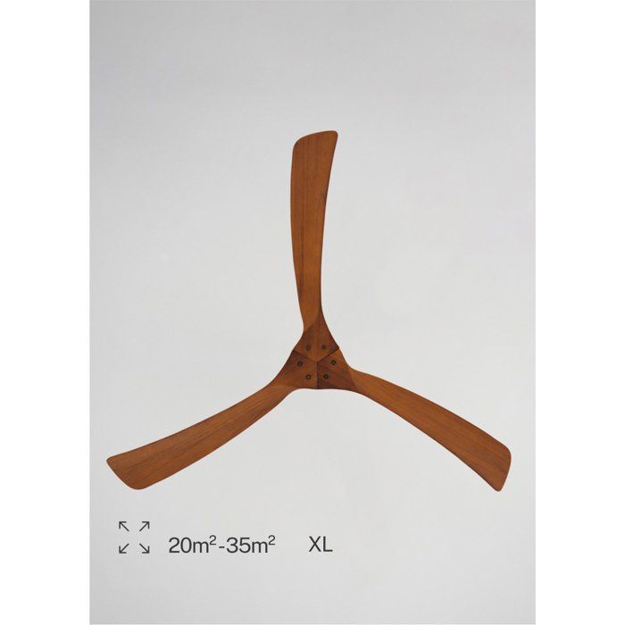 Ventilateur Plafond CREATE WIND SHARP Noir Et Bois Foncé 132 Cm - Télécommande, 40W DC Silencieux, 6 Vitesses, Fonction Été/Hiver