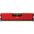 CORSAIR Mémoire PC LPX8GB - Vengeance DDR4DRAM (1x 8GB) - 2400MHz- PC4/19200 - Rouge (CMK8GX4M1A2400C16R)-0