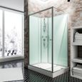 Cabine de douche intégrale 120x80 cm, cabine de douche complète rectangulaire, porte coulissante, ouverture vers la gauche, Schulte-0