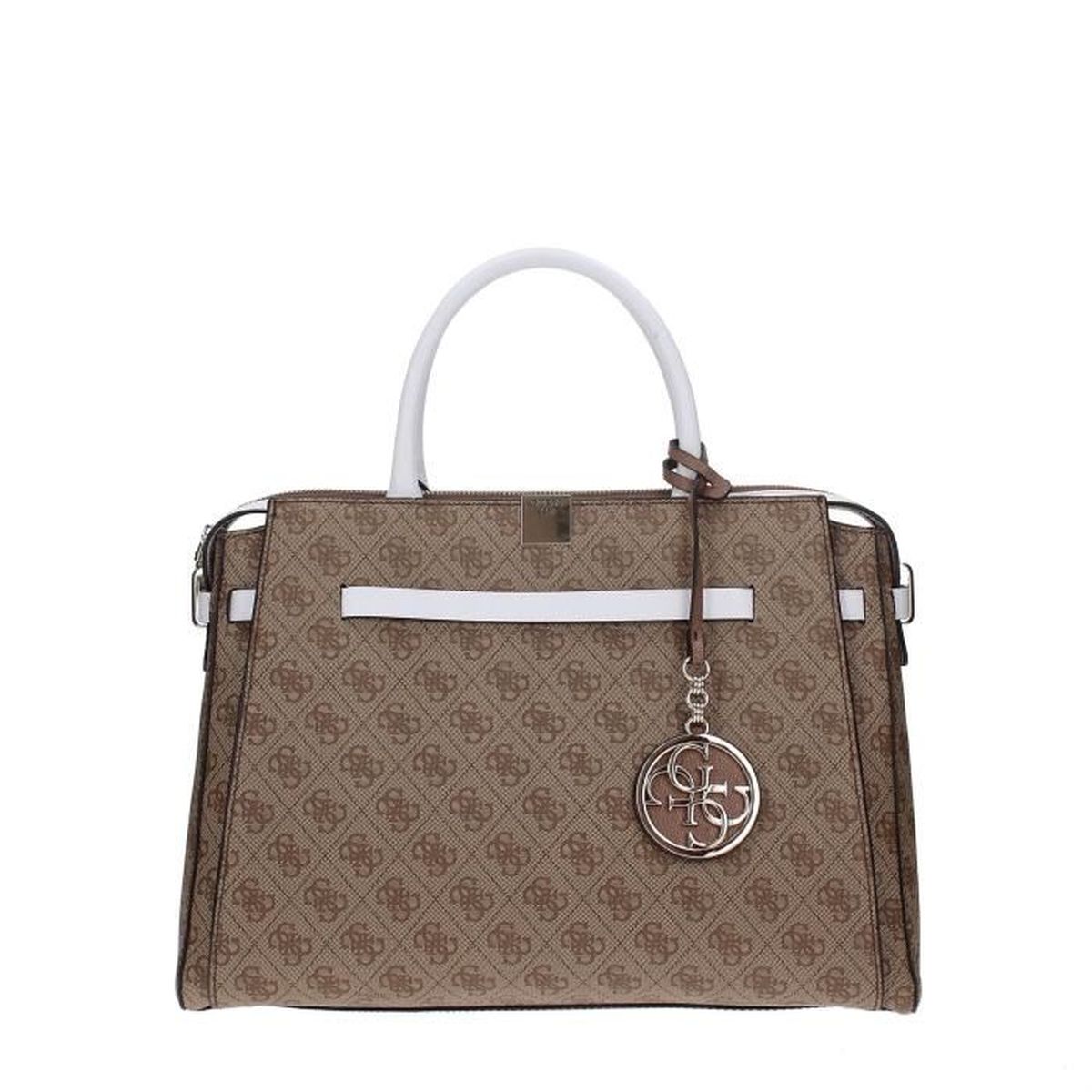 Sac à Main Guess – Couleur Chêne, Grande Taille, Style Satchel, Simili Cuir, Neuf Avec étiquettes