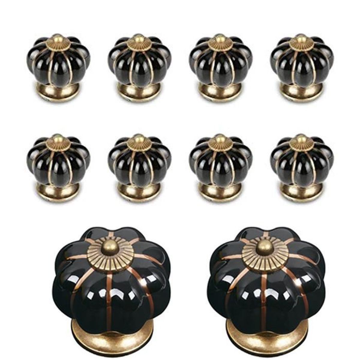 peints à la main en céramique Lot de 10 boutons de tiroir