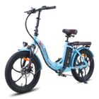 SMARTAI Vélo électrique pliant 20” FAFREES F20 Pro - 500W - Batterie Amovible 36V 18Ah - Shimano 7 Vitesses VTT Électrique - Bleu clair