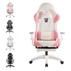 FOXSPORT-Chaise de jeu-ergonomique-fauteuil gaming-avec repose-pieds-accoudoirs3d-Chevalier de la Rose- charge 200 kg-rose