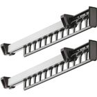 MARSEE Porte-vêtements Armoire Garde-Robe Extractible Coulissant pour Cintre - Keeper - Lot de 2 - Noir