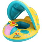 CODREAM Bouée Siège Gonflable, Weetop Piscine Gonflable Enfant avec Pare-Soleil Bébés 6 - 24 Mois Baignoire Piscine PVC Matériel Sécurité