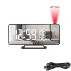 Horloge projecteur - INF - Miroir noir - Affichage température - Réveil FM - Design contemporain