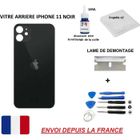 ITECHFRANCE® vitre arrière compatible IPHONE 11 NOIR 6.1 qualité origine en verre, coque cache batterie double face