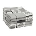 KID PARADISE Lot de 5 Torchons De Cuisine Coton Vaisselle De Qualité - Torchon Cuisine 100% Coton gris