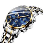 Montre Homme Quartz - RMEGA - B036 - Etanche 30m - Bracelet en Acier Inoxydable - Cadran Bleu