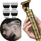 ZGKWL Rasoir électrique Hommes Tondeuse à Barbe Cheveux Professionnel Finition Sans fil Dragon Doré Rétro T-Blade Salon de Coiffure Cadeau