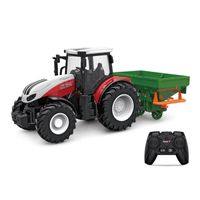 Tracteur Agricole Télécommandé Pour Enfant - Modèle 2 - Jouet Pour Garçon - Camion - Remorque - Vert